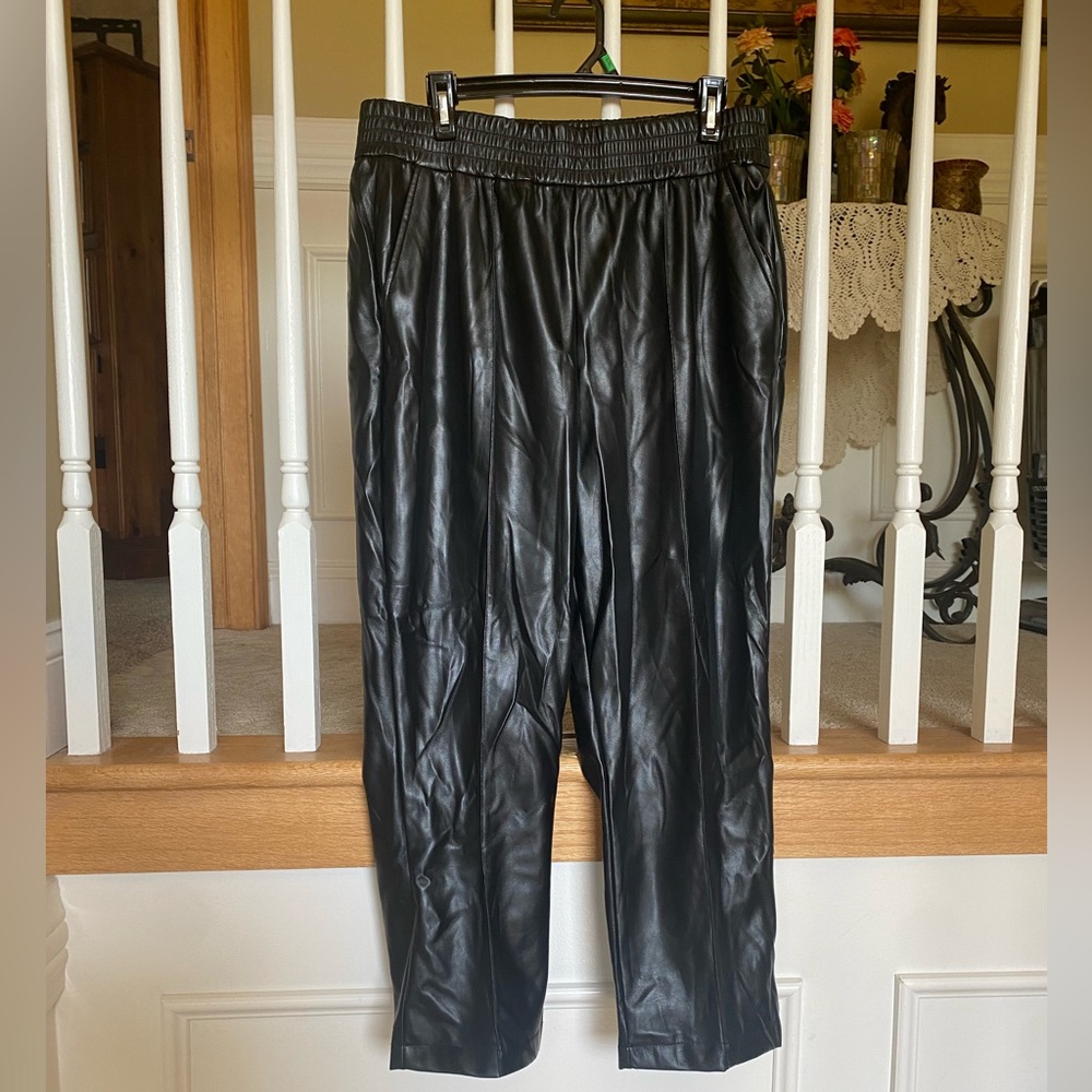 Faux leather pants
